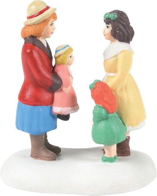 Department 56 | Dickens Village Accessories - Girls With Their Dolls Figurine, 2.13 Inch, Multicolor