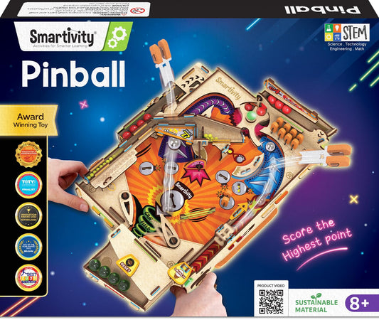 Smartivity DIY Pinball Machine for Kids 8-14 Years Old | Global Award Winning Arcade Game | Build Your Own Pinball I Birthday Gift for Smart Kids | STEM Toy for Boys & Girls