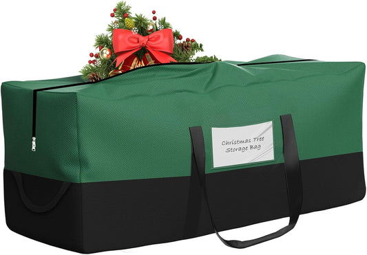 Skiennix Christmas Tree Storage Bag - Heavy Duty 600D Oxford Material | Fits Up to 10 Ft Trees, Dampproof with Dual Zipper & Reinforced Handles