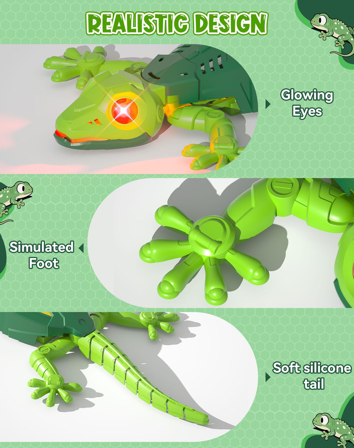 Wall Climbing Lizard,Wall Crawler Gecko,Remote Control Car Robot for Kids,Floor Ceiling Crawling Electric Lizard,Cool Prank Toy,Christmas Birthday Gifts for 3 4 5 6 7 8 9 10+ Year Old Boys Girls Teens