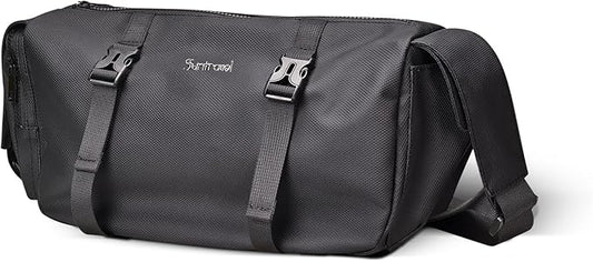 Small Sports Bag Waterproof Ultra-Light Gym Duffle for Men & Women Compact Mini Crossbody Bags, Perfect for Running, Travel & Fitness (black-quilting)