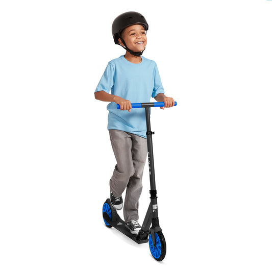 Flyer Kickstart Max, Radio Flyer Kick Scooter, Adjustable Handlebars & Foldable, Blue Scooter 8+ Years, and up to 220 lbs