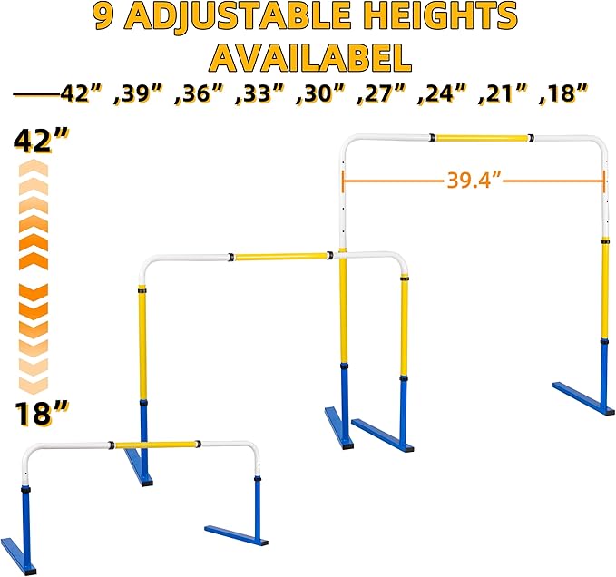 Adjustable Height Hurdles Track and Field,Detachable Agility Speed Jumping Training Equipment for Kids,Youth and Adults,Indoor & Outdoor Use（1 Pack）