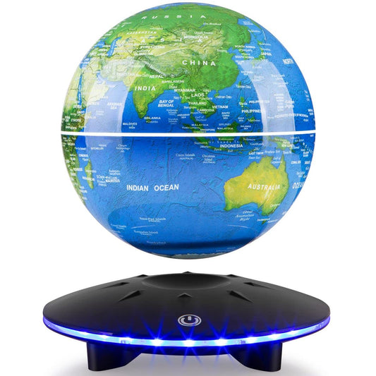 Magnetic Levitation Globe, Levitation Globe with LED Lights; Office Home Art Desktop ; Great for your decorative gifts.