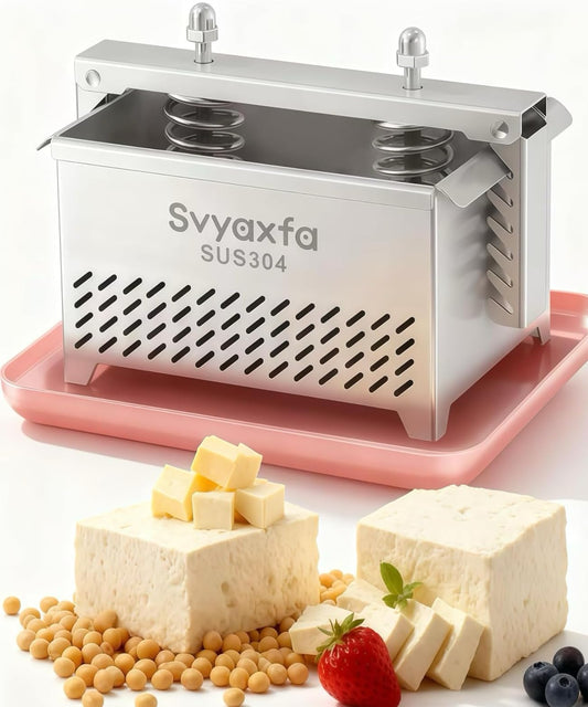 Tofu Press Stainless Steel Tofu press Paneer Maker Cheese Press - Quick Water Removal in 10-30 Mins - Perfect for Silken, Firm or Extra Firm Tofu - BPA Free Dishwasher Safe Food Strainer XL