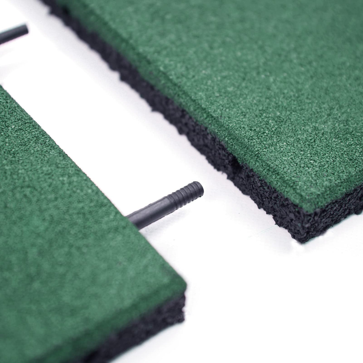 RevTime Easy DIY Interlocking Outdoor Rubber Tiles 20" x 20" x 1” Thick for Playground Use, Outdoor Gym Floor, Sports Deck, Backyard Play Area, Safety Rubber Paver (Pack of 4) Green