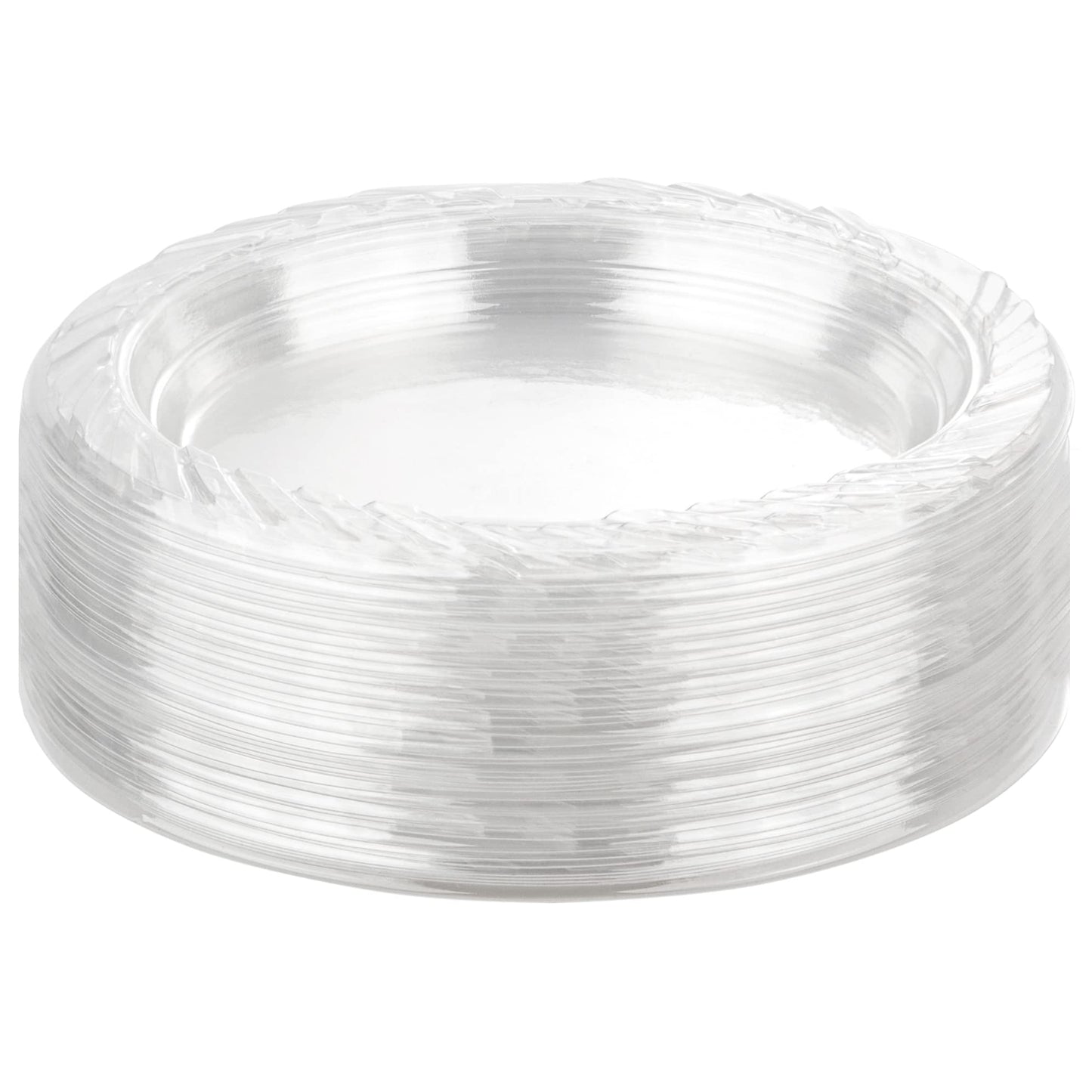 Stock Your Home 6-Inch Clear Plastic Dessert Plates (120 Pack) Flexible Disposable Clear Plates for Dessert & Appetizers, Crystal Clear Small Plates for Parties & Catering, Clear Plastic Party Plates