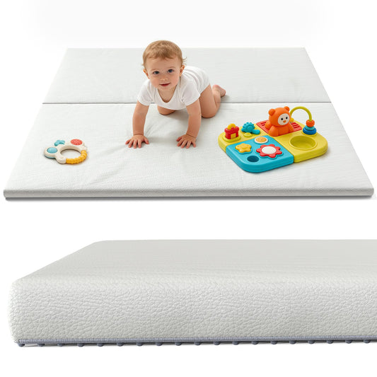 Baby Play Mat 50x50 inch, Extra Thick 1.3‘’ Waterproof Floor Mat for Crawling, Non-Toxic Large Activity Mat with Machine Washable Cover for Toddlers Infants Boys Girls