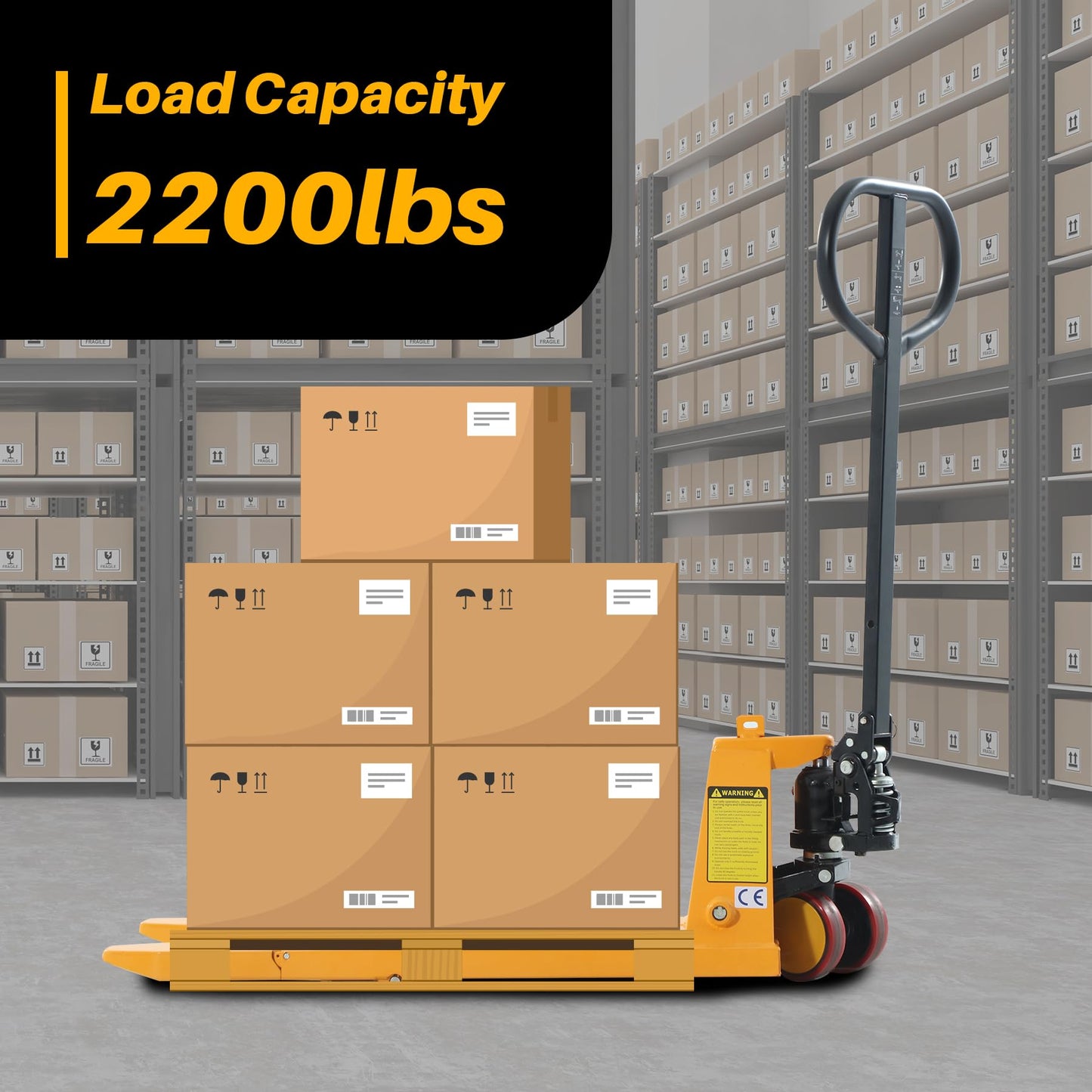 APOLLOLIFT Mini Pallet Jack Truck, Foldable Pallet Truck 2200 lbs Capacity 31.5" L x 15" W Narrow Forks, Manual Pallet Jack with Foldable Forks and Handle, Easy Storage