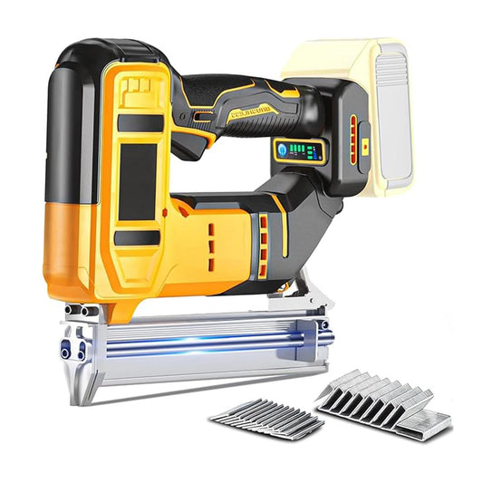 18 Gauge Cordless Brad Nailer & Staple Gun for Dewalt 20V MAX Battery, 2-in-1 Battery Powered Electric Nail Gun with 1000 Nails for Woodworking, DIY, Framing & Home Improvement (No Battery)