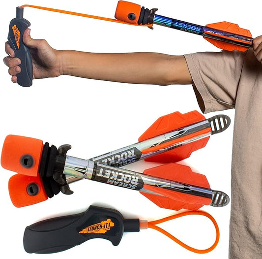 Toy Rocket Launcher for Kids: Outdoor Toys Slingshot Rocket Launchers - Best Gifts for Boys & Girls All Ages - Fun Stocking Stuffers for Kids & Teen Boy Gifts for 8 9 10 11 12 Year Old Boys Gift Idea