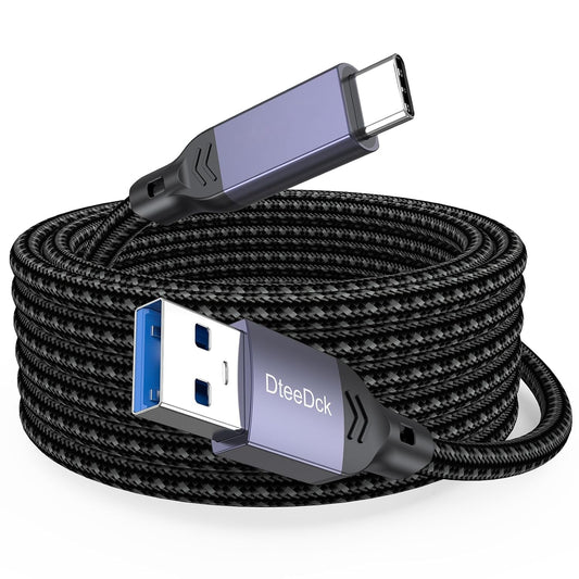 20 5Gbps 2.4A PS5 16/15 Ft USB C Cable Long, SuperSpeed Data Transfer & Fast Charging USB A to Type C Cord for Xbox