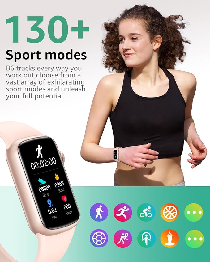IMFRCHCS Fitness Tracker,Smart Watch with 1.47" Touch Display,137+Sport Modes Fitness Watch with Heart Rate Sleep Monitor, Step Counter,IP68 Waterproof Activity Trackers for Women Men