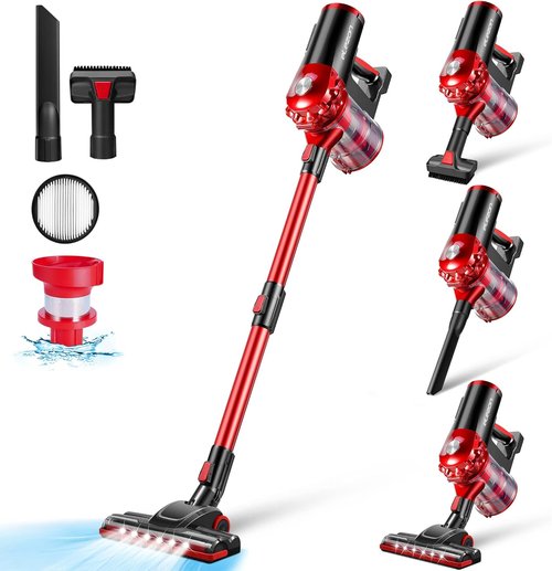 Elezon A200 Cordless Vacuum Cleaner - Powerful Suction, 38 Min Runtime, HEPA Filter, Lightweight Design