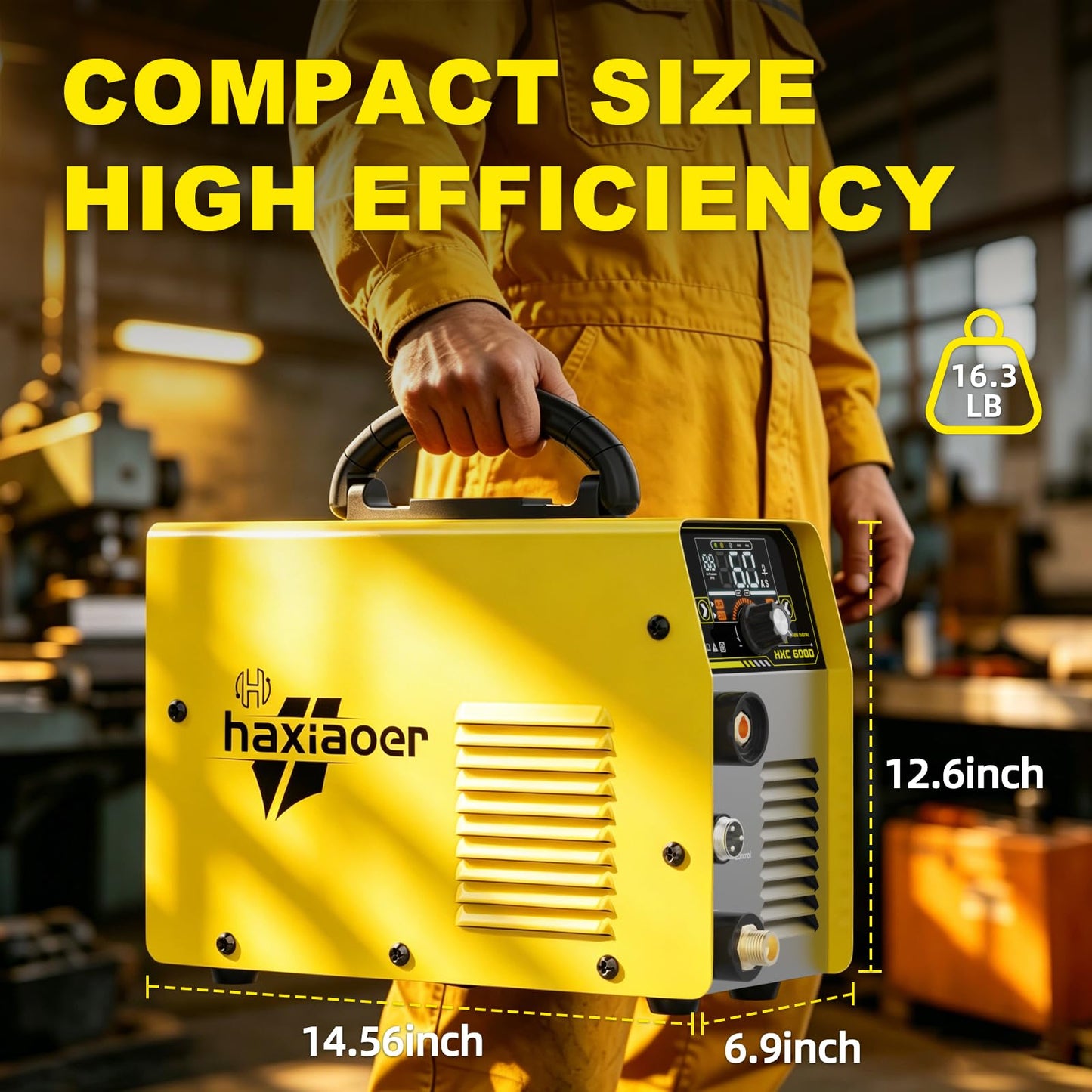 60A Plasma Cutter,110V/220V Dual Voltage High Frequency Contact Arc Cutting Machine,45-60PSI,LED Display,Portable Industrial Metal Cutter for Steel Aluminum Copper DIY & Fabrication