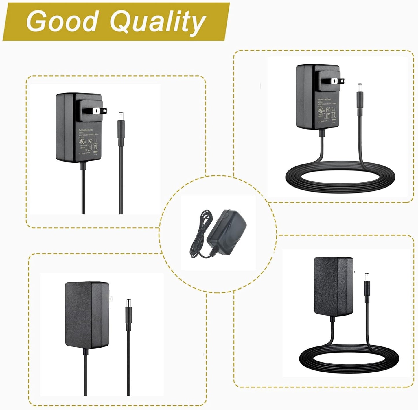 Dysead DV7163W 16 DC Adapter Charger for Ch Analog HD System DVR