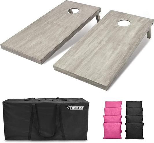 GoSports 4 ft x 2 ft Regulation Size Wooden Cornhole Boards Set - Includes Carrying Case and Bean Bags (Choose Your Colors) Over 100 Color Combinations