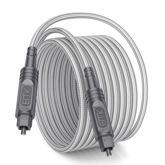 16.5Ft EMK Digital Optical Audio Cable Toslink Cable - Fiber Optic Cord for Home Theater,Sound bar,TV,Gaming