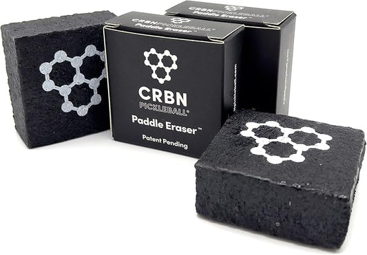 CRBN Pickleball Paddle Eraser, Best Carbon Fiber Pickle Ball Racket Cleaner, Fast & Easy Rubber Bar to Remove Ball Residue, Dirt, & Minor Scrapes/Scratches