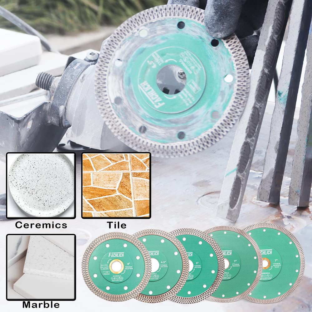 FACHLICH Diamond Porcelain Saw Blade and Diamond Tile Hole Saw Kit - FACHLICH from 1/4" to 4" Porcelain Ceramic Tile Diamond Core Drill Bits Set