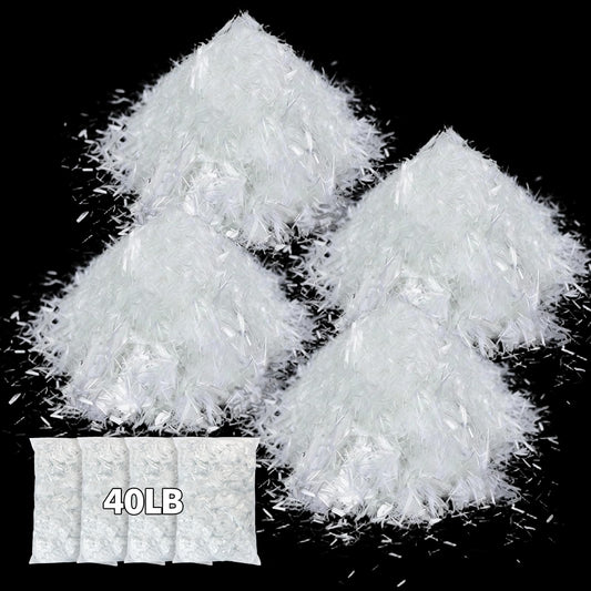 4 pcs 40 Lb 3/4'' (19 mm) Fiberglass for Concrete Cement Mortar Mix, AR Glass Chopped Strand Fiberglass for Reinforcing Concrete Building Walls and Garden Floors