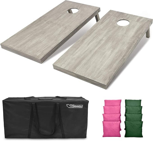 GoSports 4 ft x 2 ft Regulation Size Wooden Cornhole Boards Set - Includes Carrying Case and Bean Bags (Choose Your Colors) Over 100 Color Combinations