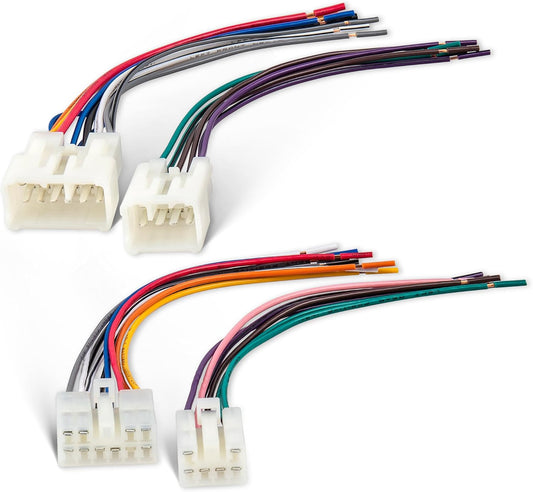 2010-2019 Subaru/1992-2019 NuIth Radio Wiring Harness Compatible with Toyota Non-JBL System, Male+Female Stereo Wiring