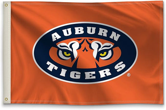 Auburn Tigers College Sports Printed Flag - NCAA Licensed - Nylon - School Banner (Orange) (2' x 3')
