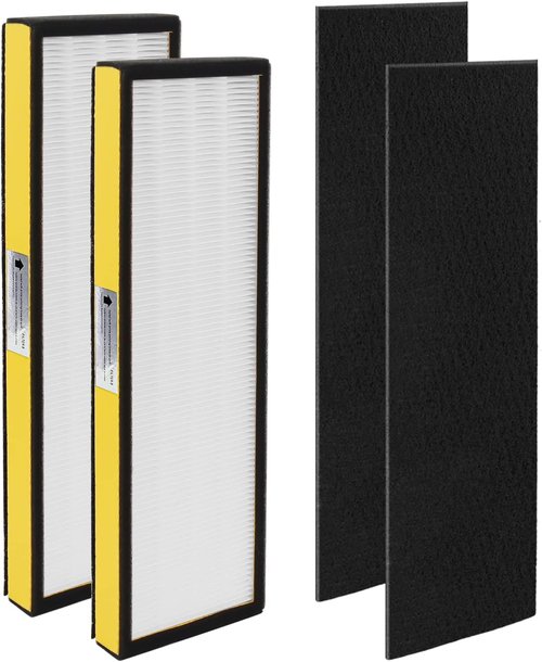 Blutoget FLT4825 Replacement Filter B - Compatible with AC4825, AC4825DLX, & AC4825E | Pack of 2 Filters + 2 Carbon Pre-Filters