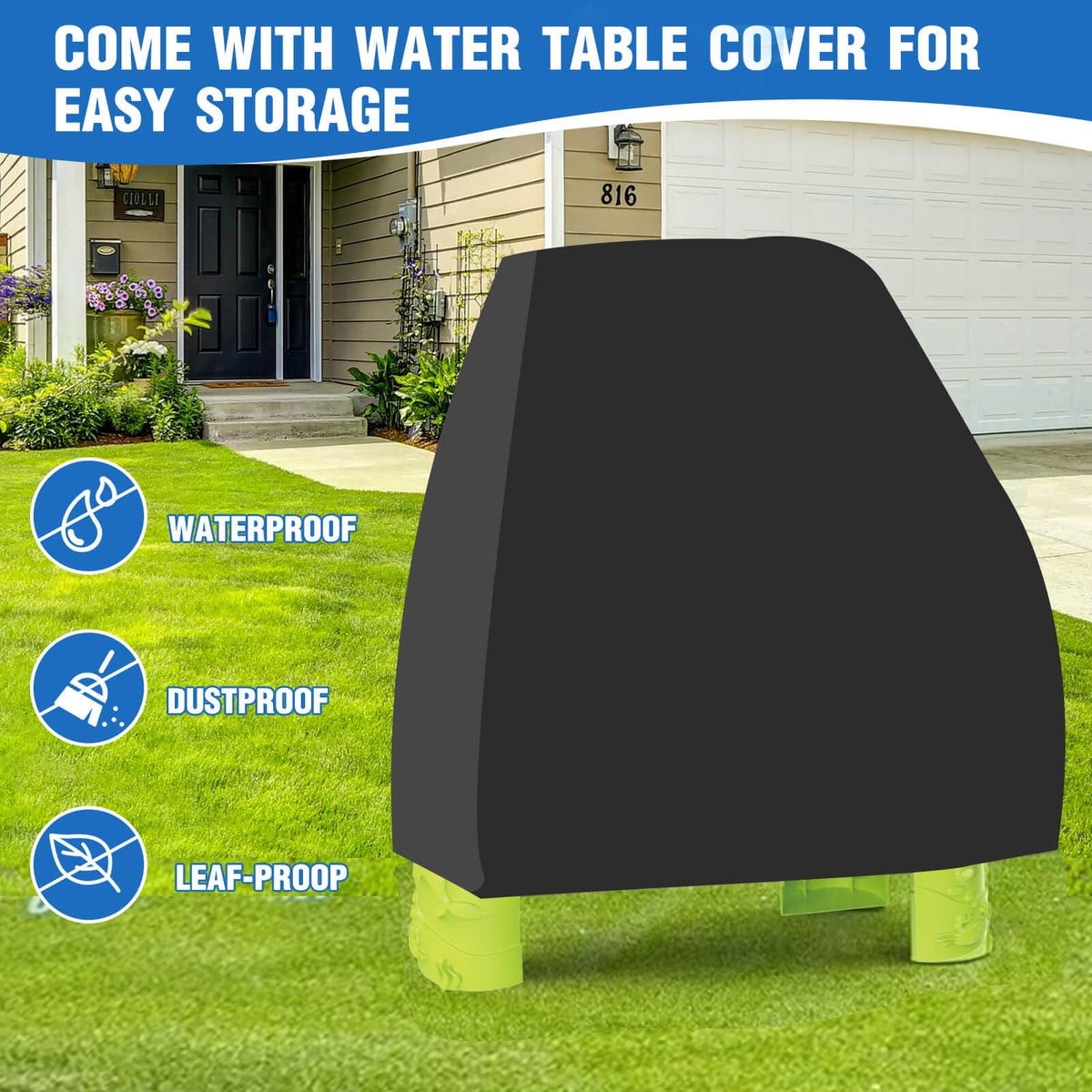 Dolanus 3-Tier Water Table for Toddlers with Pump, Table Cover - Sand Activity Sensory Playset, Summer Outdoor Outside Pool Backyard Beach Toys for Kids Age 1 2 3 4 5 8 Year Old Boys Girls