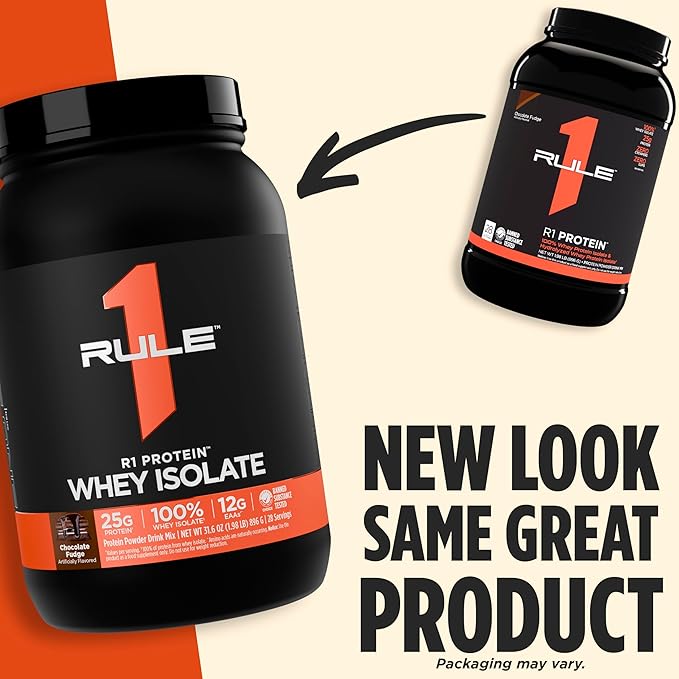 Rule 1 R1 Protein Whey Isolate - with 25g Protein & 6g BCAA Exclusively from Isolated & Hydrolyzed Sources for Workout Recovery (5 Pounds*, Chocolate Peanut Butter)