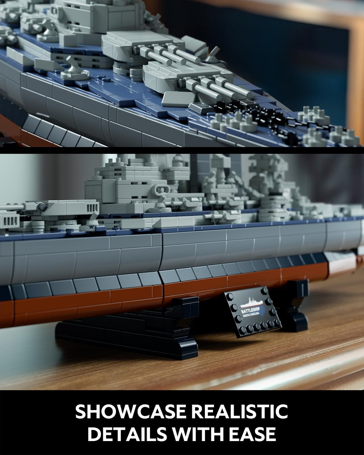 Nifeliz North Battleship, Military Building Set for Adults, Collectible Army Model to Build and Display, Gift Ideal for Military Enthusiasts (NF10280)