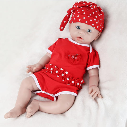 IVITA 14 inch Silicone Baby Dolls Girl Weighted 2.92 lb,[NOT Vinyl],Silicone Full Body Reborn Realistic Lifelike Real Life Newborn Soft Babies with Complete Accessories & Gift Box for Kids Age 3+