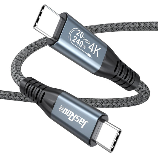 3ft, 3.2 2X2 20Gbps 240W 4K@60Hz PS5 USB C Data Cable USBC Gen with High Speed Data Transfer & Charging & USB-C to Type