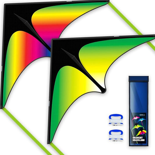 Delta Kite Two Set for Kids and Adults,Easy to Fly Outdoor Fun Kites, Perfect for Beaches and Parks,Ideal Kids Kite and Adult Kites for Family Fun