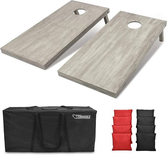 GoSports 4 ft x 2 ft Regulation Size Wooden Cornhole Boards Set - Includes Carrying Case and Bean Bags (Choose Your Colors) Over 100 Color Combinations