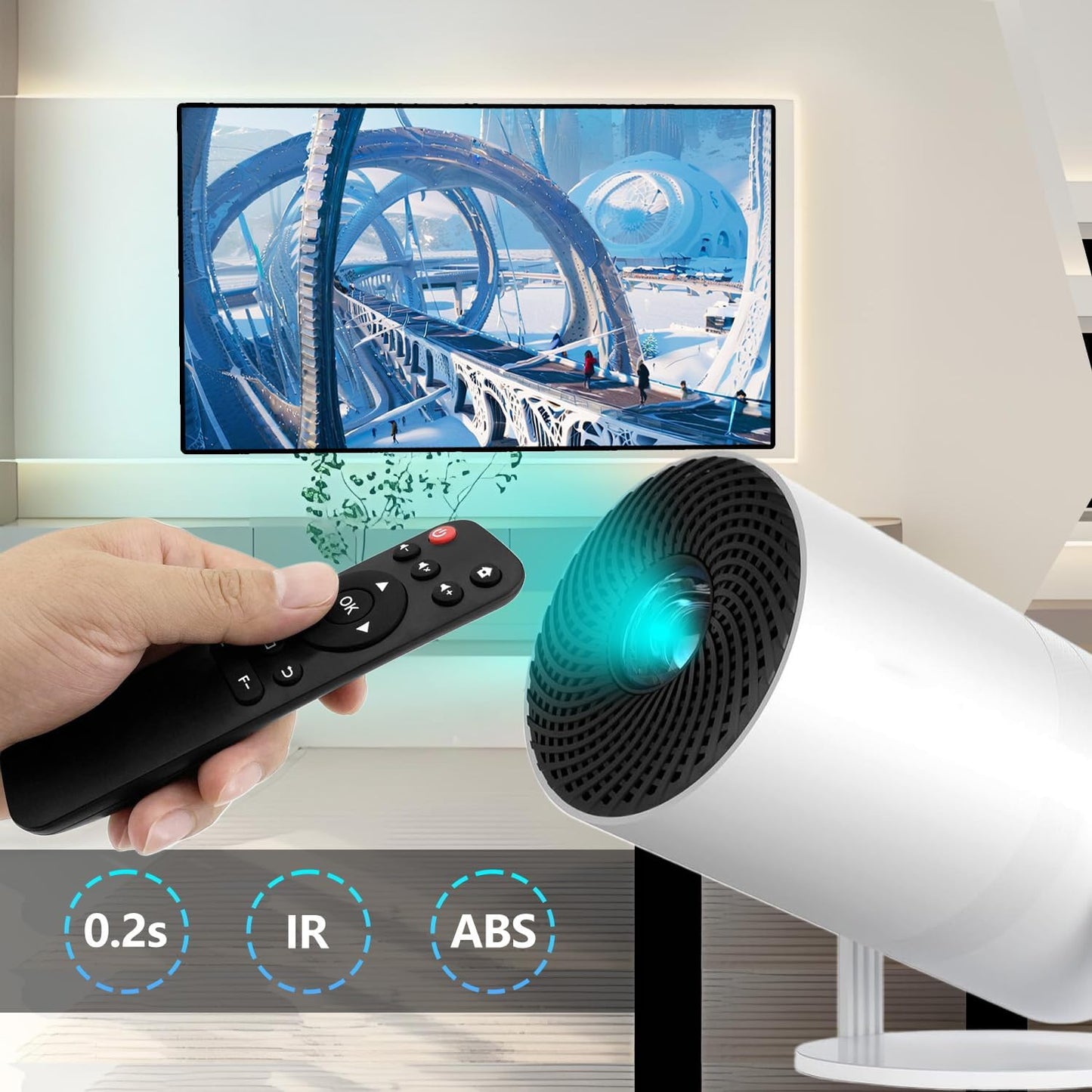 AOERUOW X3 1080P Replacement Remote Control Compatible with XuanPad Full HD Mini Portable Movie Projector