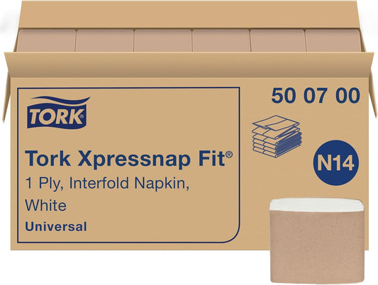 Tork Xpressnap Dispenser Napkins - C-Fold, 1 Ply, 240 Count | 4.25" x 3.25" - Ideal for Quick Service