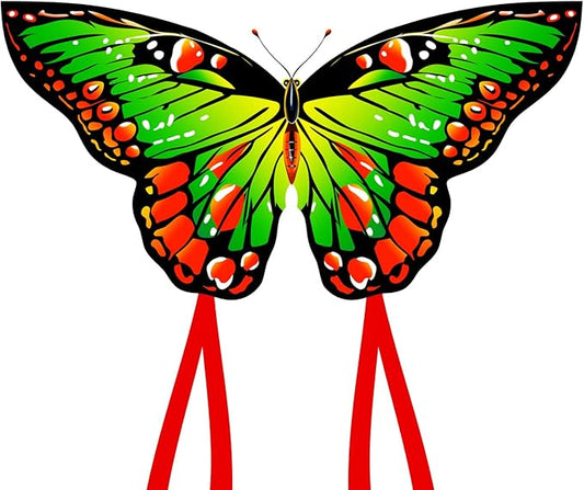 HONBO Butterfly Kites for Kids & Adults,55" x 28" Large Beginner Kite for Kids Ages 4-8,Easy to Fly for Beginners, Each Kite with 300ft Line Handle,Beach Kites for Outdoor Activities & Family Trip