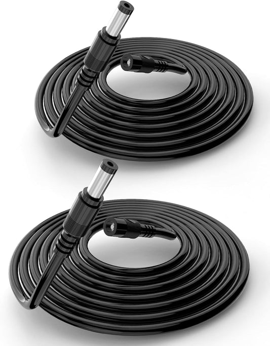 2 Pack 3.3FT 1M 5.5 mm 2.1 mm 5521 12V Tonton DC Power Extension Cable x Male to Female DC Adapter Cord Compatible