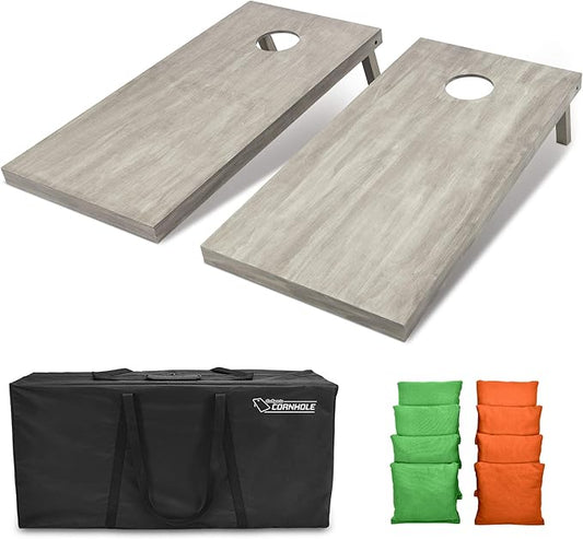 GoSports 4 ft x 2 ft Regulation Size Wooden Cornhole Boards Set - Includes Carrying Case and Bean Bags (Choose Your Colors) Over 100 Color Combinations
