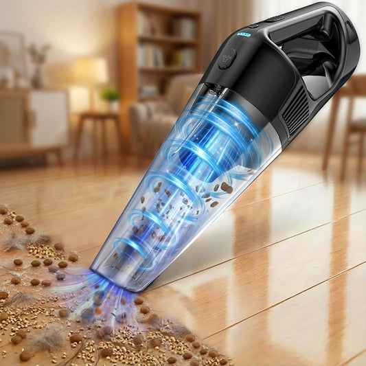 PowerSpeed CleanView Portable Handheld Vacuum - 16000Pa Strong Suction & 1000mL Dust Cup | Cordless LED Vacuum for Quick Home Cleaning