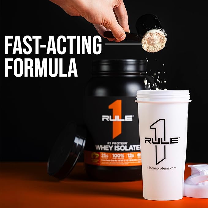 Rule 1 R1 Protein Whey Isolate - with 25g Protein & 6g BCAA Exclusively from Isolated & Hydrolyzed Sources for Workout Recovery (5 Pounds*, Salted Carmel)