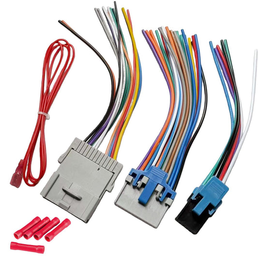 20042009/Chevy 20002012/GMC 20022012,Stereo Cable(4PCS) Radio Wiring Harness with Male and Female Plug Compatible