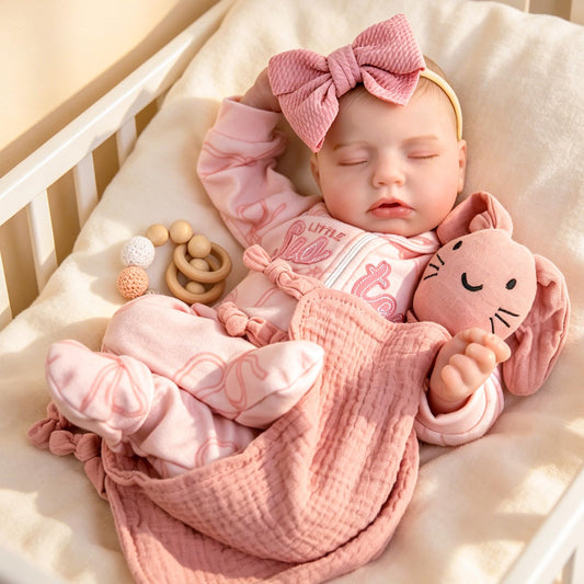 UOFTKIZ Real Life Reborn Baby Dolls Girl - 20 Inch Realistic Baby Doll, Soft Vinyl Lifelike Baby Doll, Perfect for Role-Playing, Gift for Kids 3+, Grandma, New-Parents, Collectors