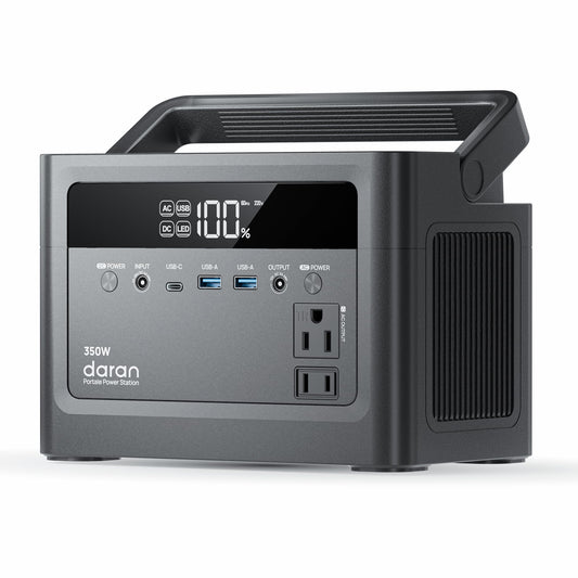 2026 Portable Power Station 700W Surge, 288Wh LiFePO4 Battery Backup, Power Bank with AC Outlet 350W/110V, Solar Generator Fast Charging for Camping Essentials, Hurricane Emergency, Home, Road Trips