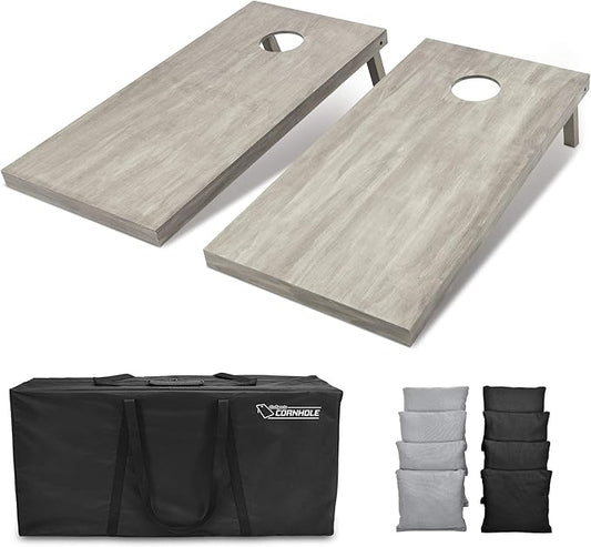 GoSports 4 ft x 2 ft Regulation Size Wooden Cornhole Boards Set - Includes Carrying Case and Bean Bags (Choose Your Colors) Over 100 Color Combinations