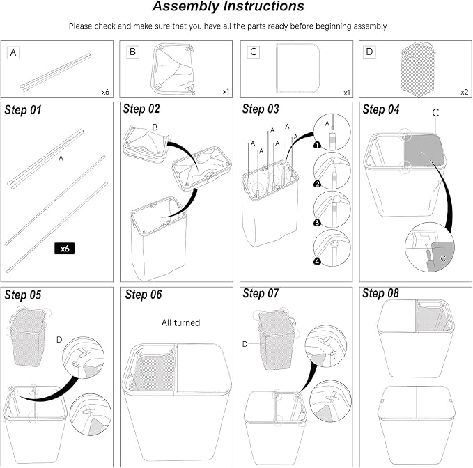 DOKEHOM 160L Extra Large Laundry Hamper with Lid, 2-Section Double Laundry Basket with Removable Mesh Liner Bags, Collapsible Clothes Sorter for Family, Bedroom, Laundry Room, Pink