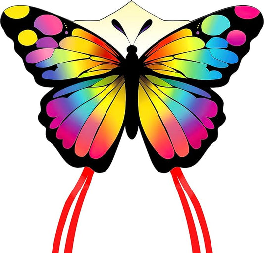 Colorful Butterfly Kites for Kids and Adults, Big Kids Kites Easy to Fly, Beach Kite for Adults,Perfect Family Kite for Parks and Outdoor Activities,50M String Handle Included,1 Pack