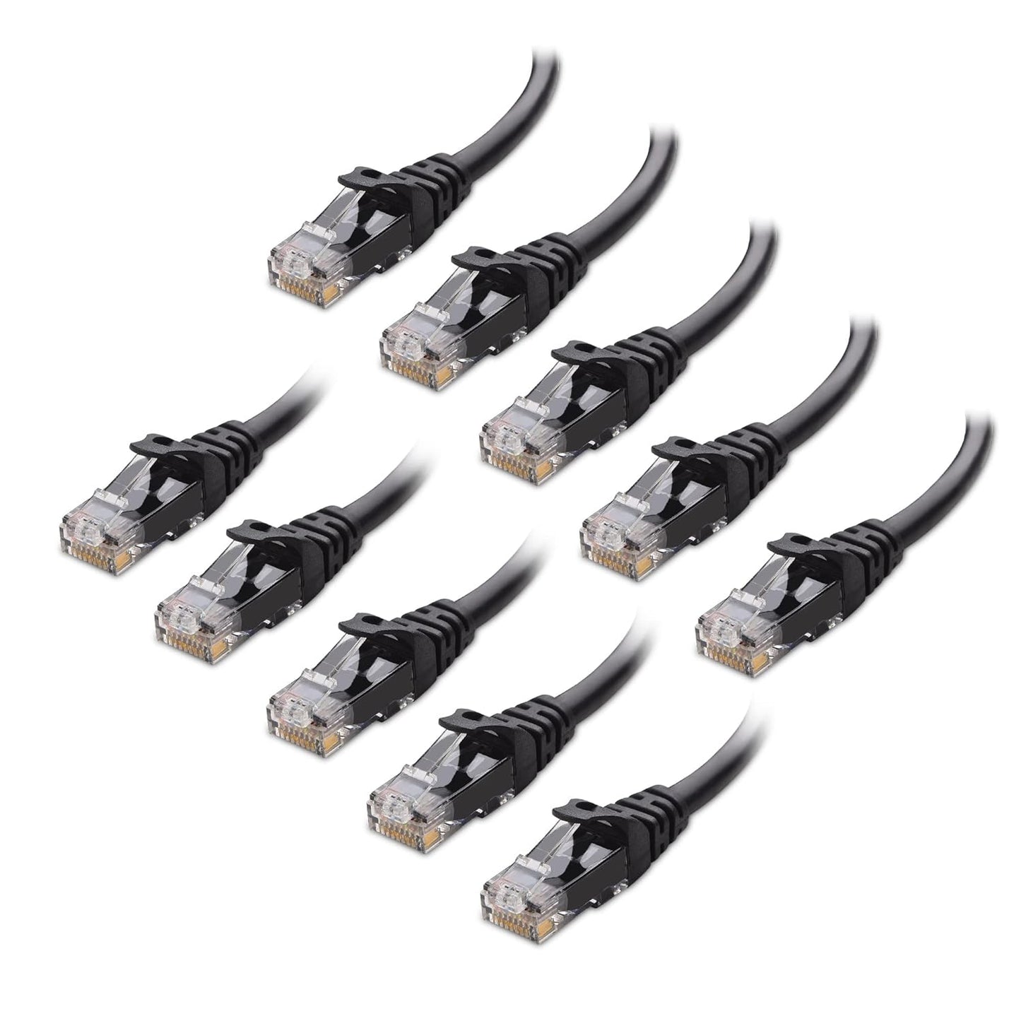 10Gbps 10-Pack 6 1ft, 6 Cat6 Cable Matters Snagless Short Cat Ethernet Cable - Cat Cable, Cord, Ethernet Cord, Black
